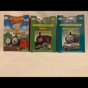 3 Thomas DVD’s with 3 vehicles included